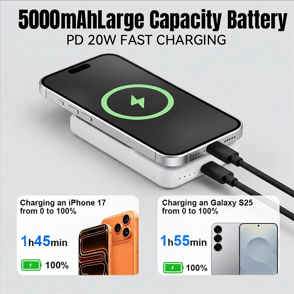 Fast charging speed comparison - iPhone 17 and Galaxy S25