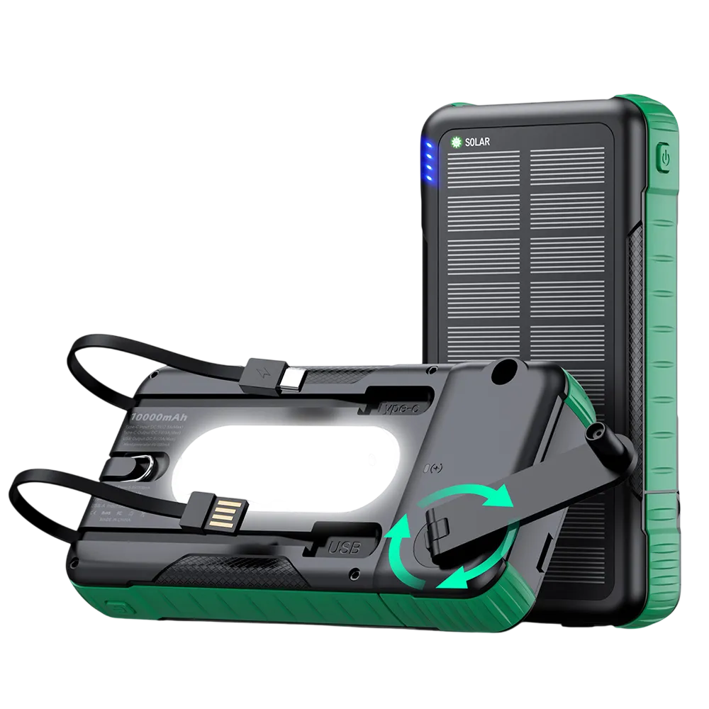 Detachable Hand Crank Solar Power Bank-PF208