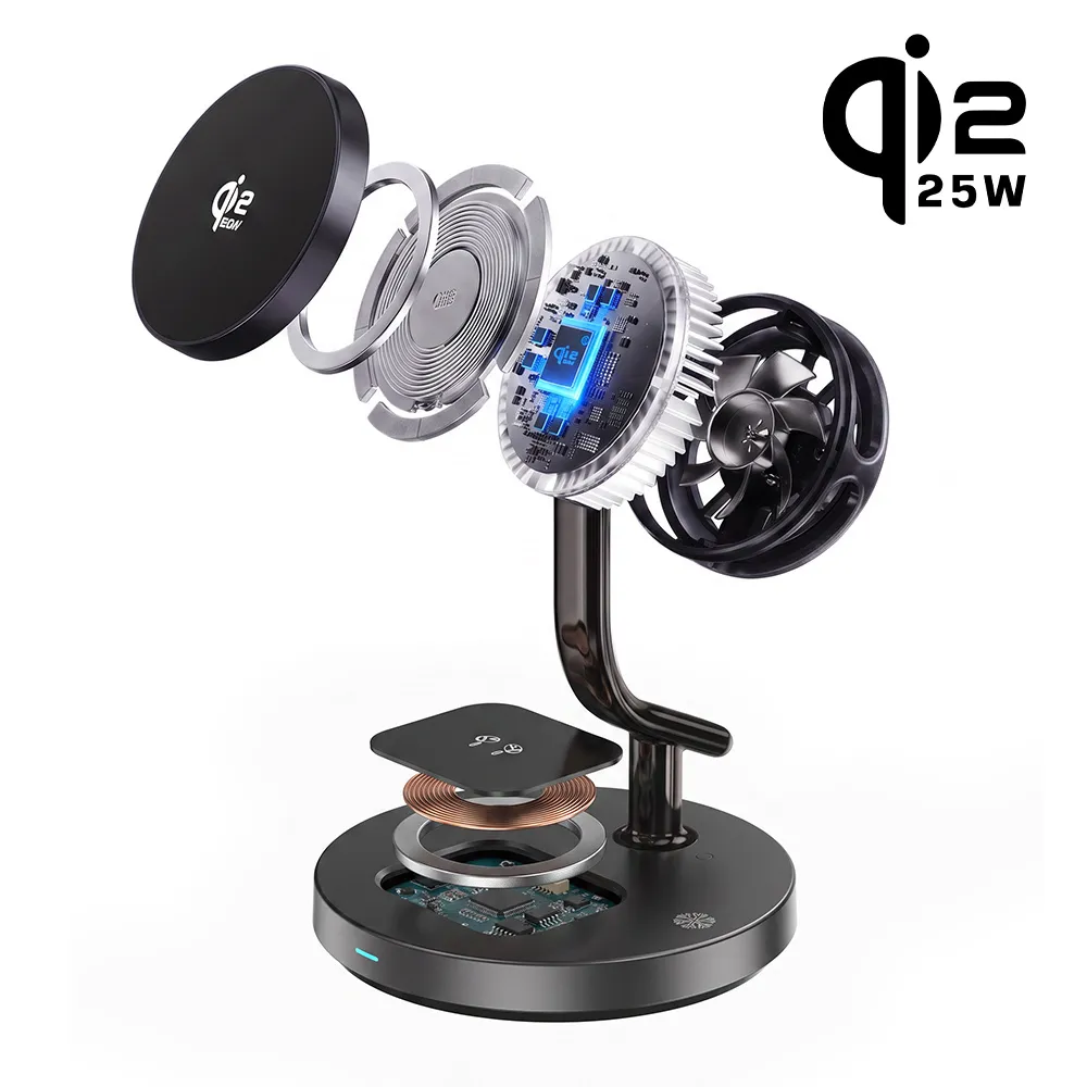 QI2.2 25W Cooling Wireless Charger Exploded View