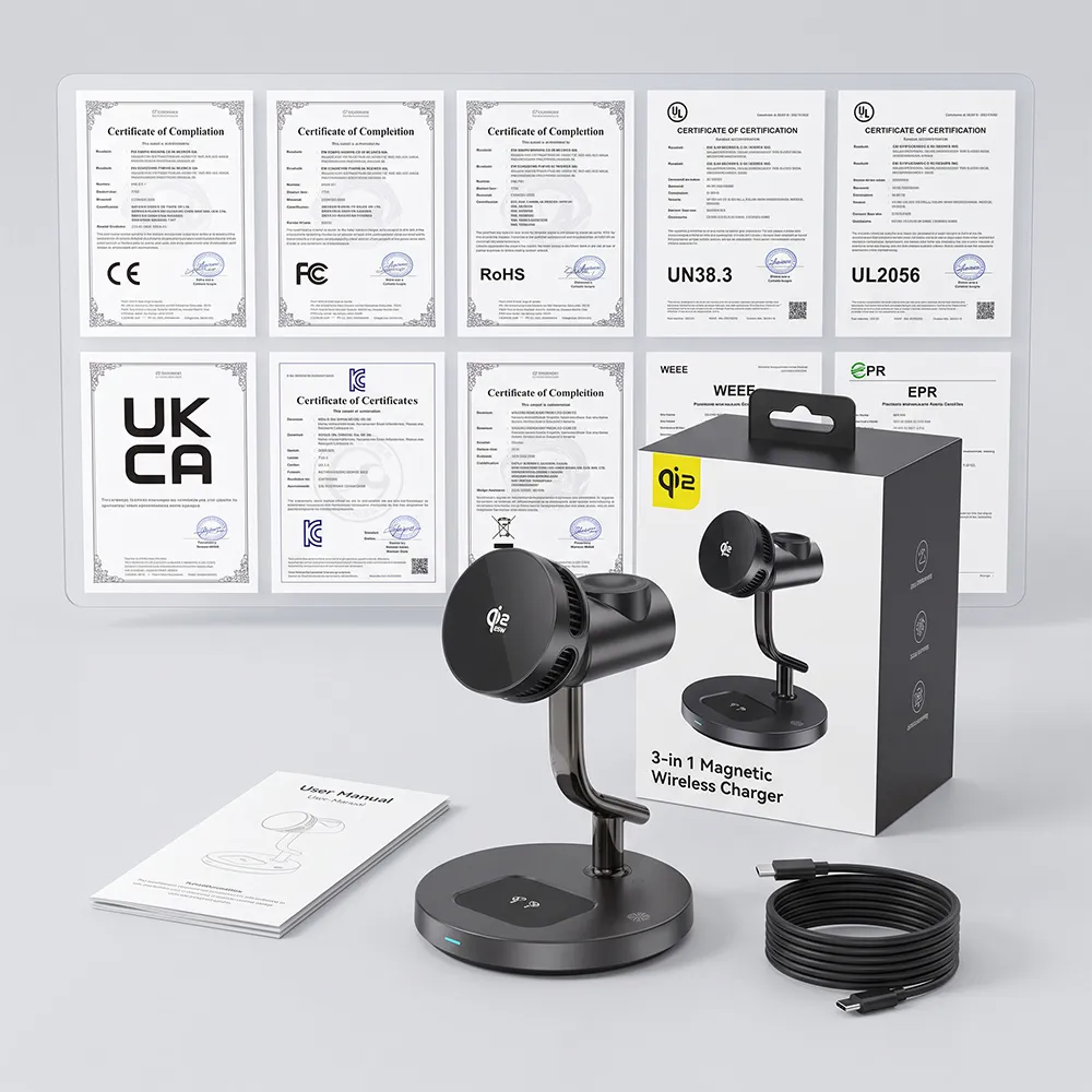 Wireless Charger Certificates and Retail Package Display