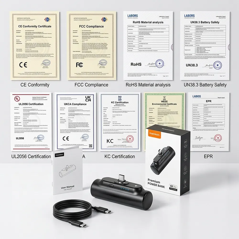 Certifications, packaging, and user manual documents