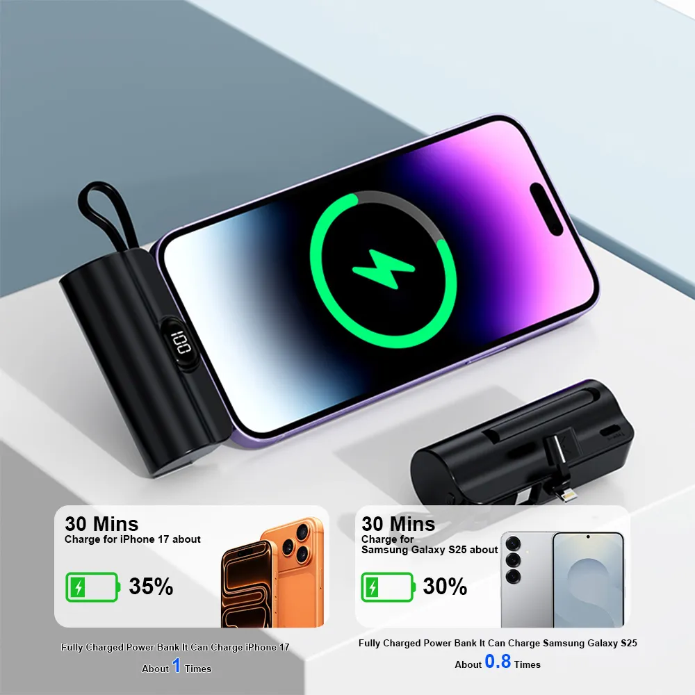 LED portable power bank charging performance specifications