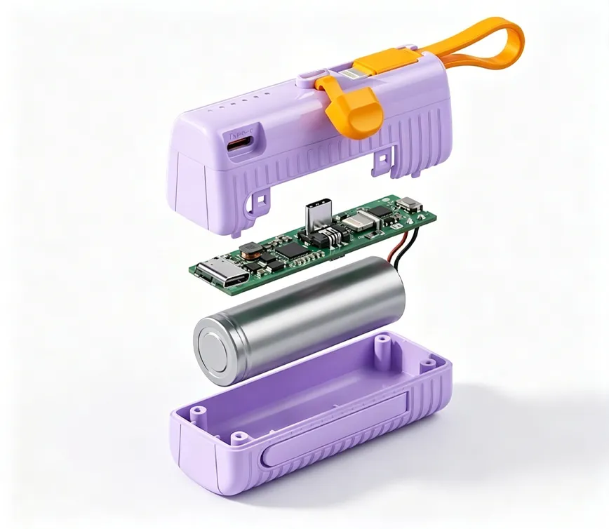 Exploded view of the Mini Power Bank Stand V9