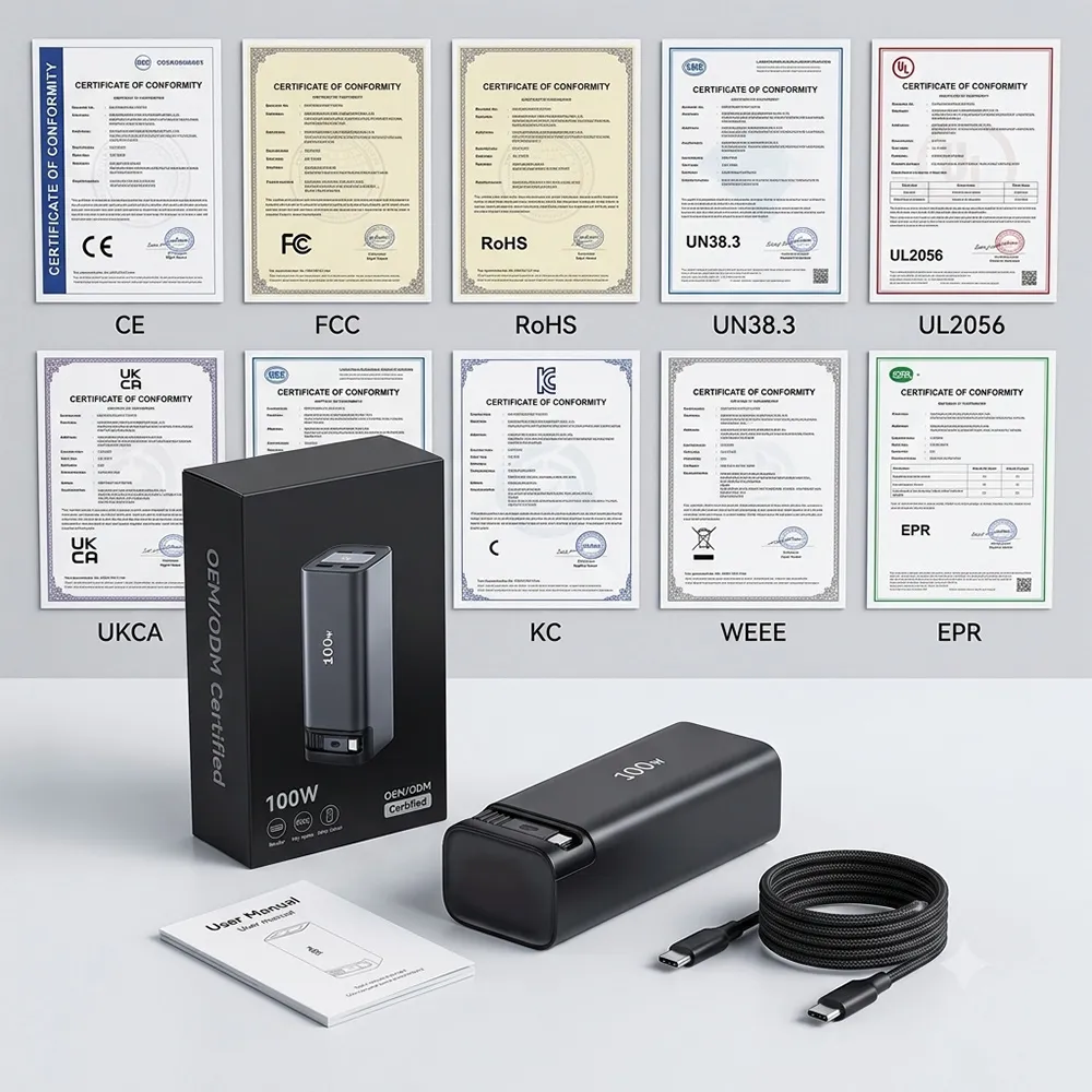 J19 packaging, cable, manual and certificates