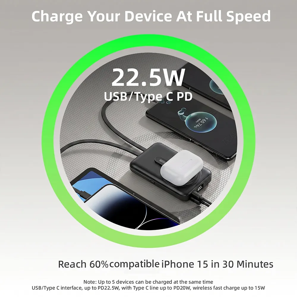 PD 22.5W and 15W wireless fast charging use cases