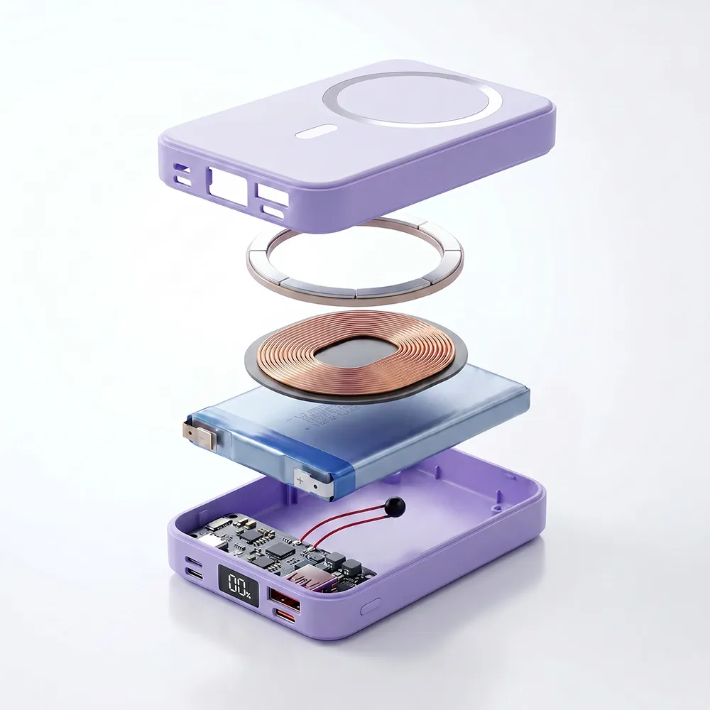 Exploded internal structure of Phone Holder Magnetic Power Bank