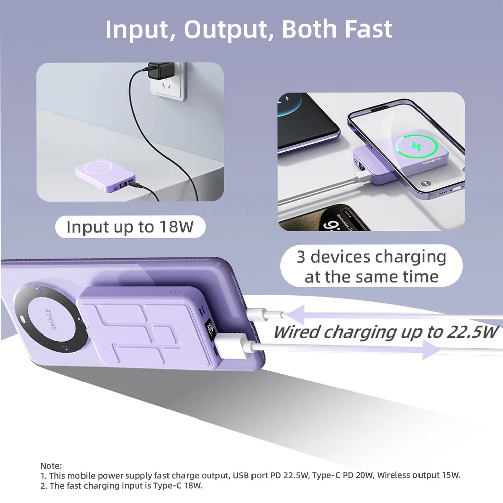 PD 22.5W and 15W wireless fast charging use cases