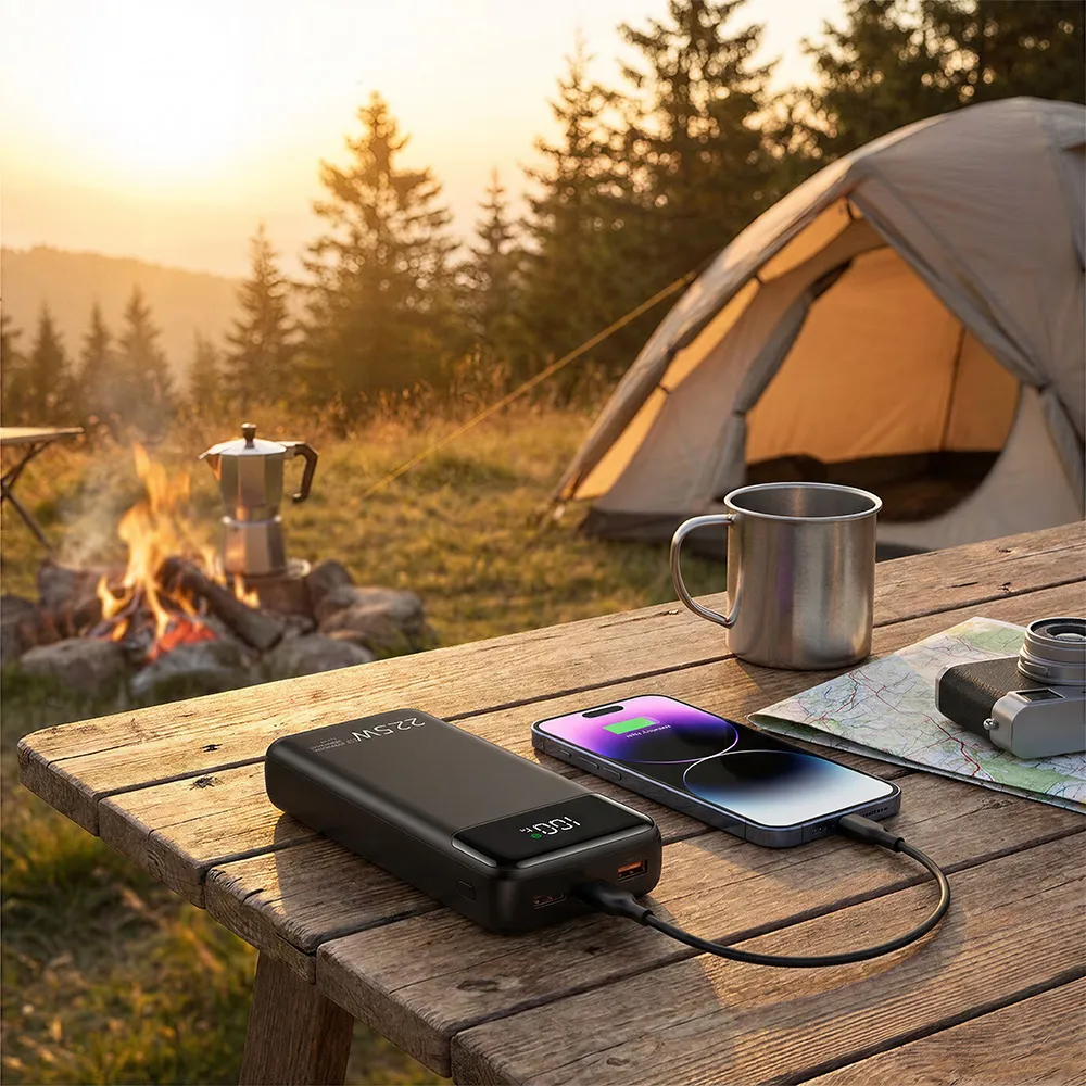 Portable Power Bank outdoor travel charging scene