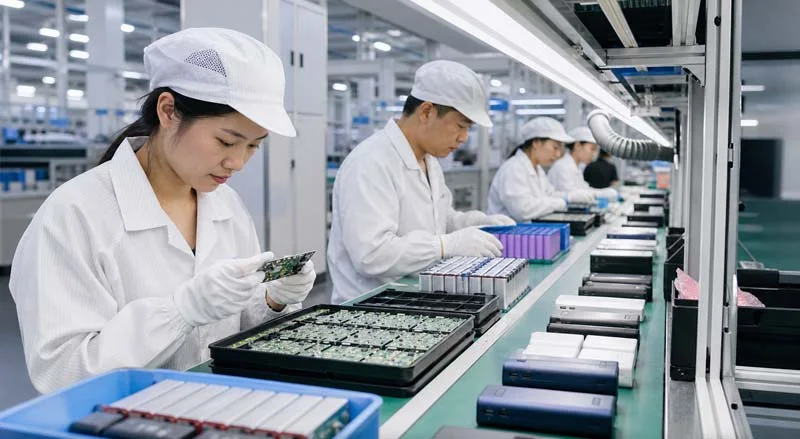 OEM power bank manufacturer in China factory production line for portable chargers