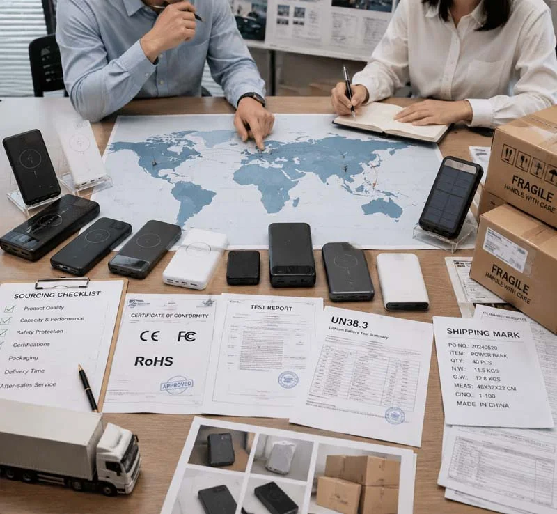 Global buyers sourcing certified power banks from China