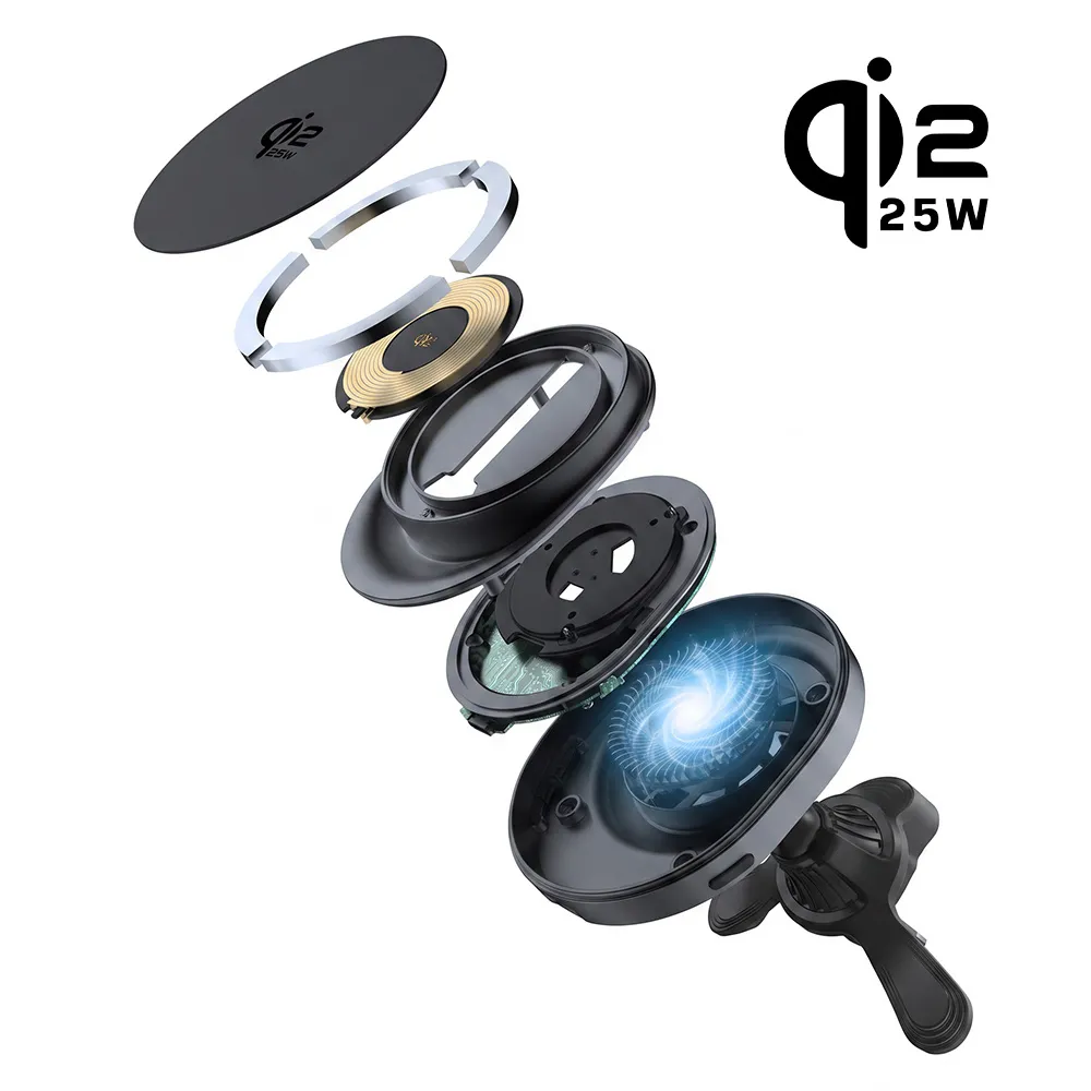 Exploded view of C81 QI2.2 magnetic charging module